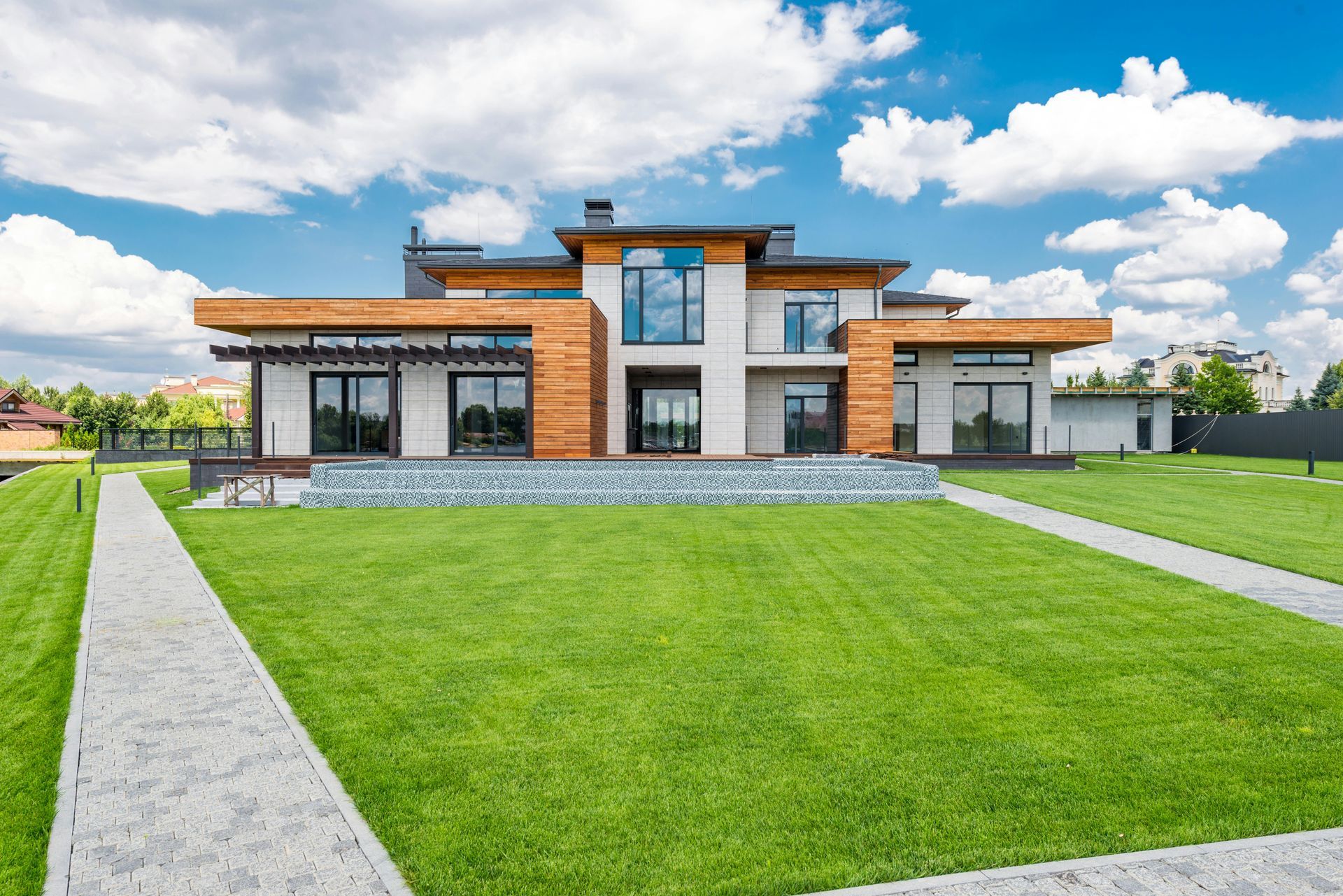 Modern home with tinted windows - Benefits of window film Modern home with tinted windows - Benefits of window film