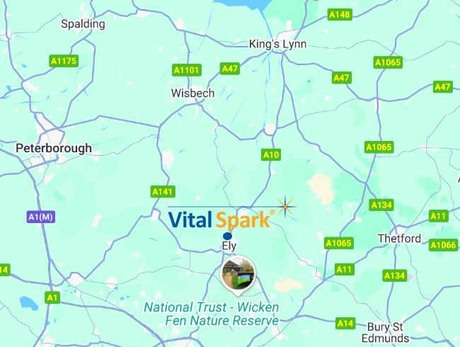 Map of the norfolk and cambridgeshire border
