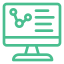 Ein Computermonitor mit einem Diagramm darauf.
