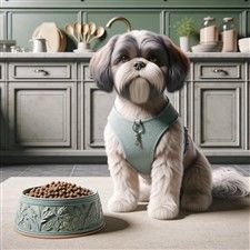 Beautiful bowl for Shih Tzu dog