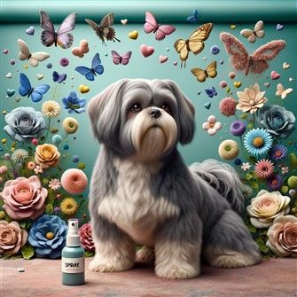 Beautiful Shih Tzu with coat spray