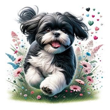 Healthy Shih Tzu Running
