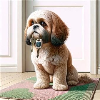 Shih Tzu Carrying Keys