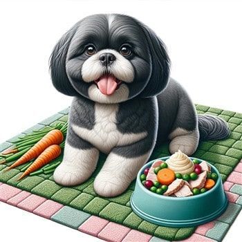 Shih Tzu Eating Holiday Food