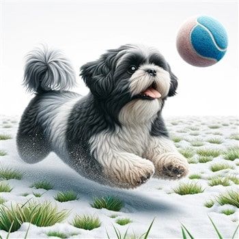 Shih Tzu Exercise - Chasing Ball 