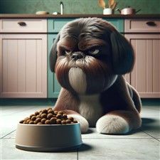 Shih Tzu Picky Eater image, illustrated