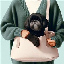 Shih Tzu in Dog Tote, Illustrated