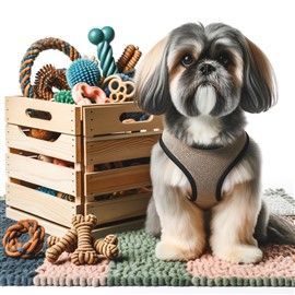 Shih Tzu with Chew Toys