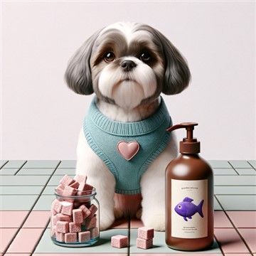 Shih Tzu with Fish Oil Treats