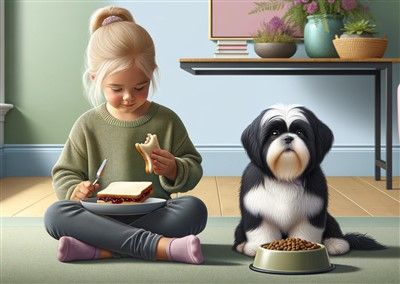 Shih Tzu with Girl