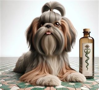 Shih Tzu with Medicated Shampoo 