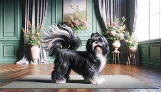 a Shih Tzu wagging tail