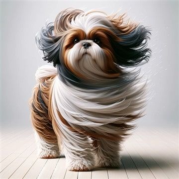 Shih Tzu coat health fish oil image