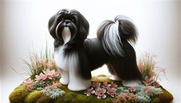Shih Tzu showing their tail