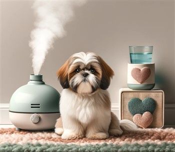 shih tzu with humidifier