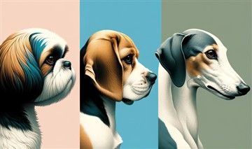 Canine snout profiles: Brachycephalic vs Mesocephalic vs Dolichocephalic
