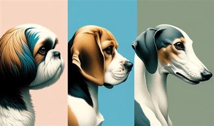 Canine snout profiles: Brachycephalic vs Mesocephalic vs Dolichocephalic