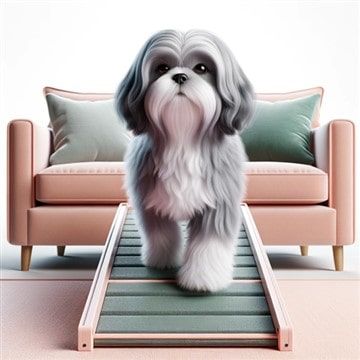 Shih Tzu on pet ramp