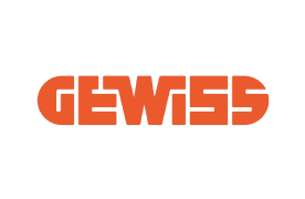 Logo GEWISS arancione su sfondo bianco Efa Massa (MS)