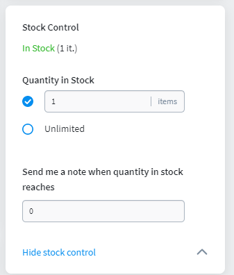 stock control