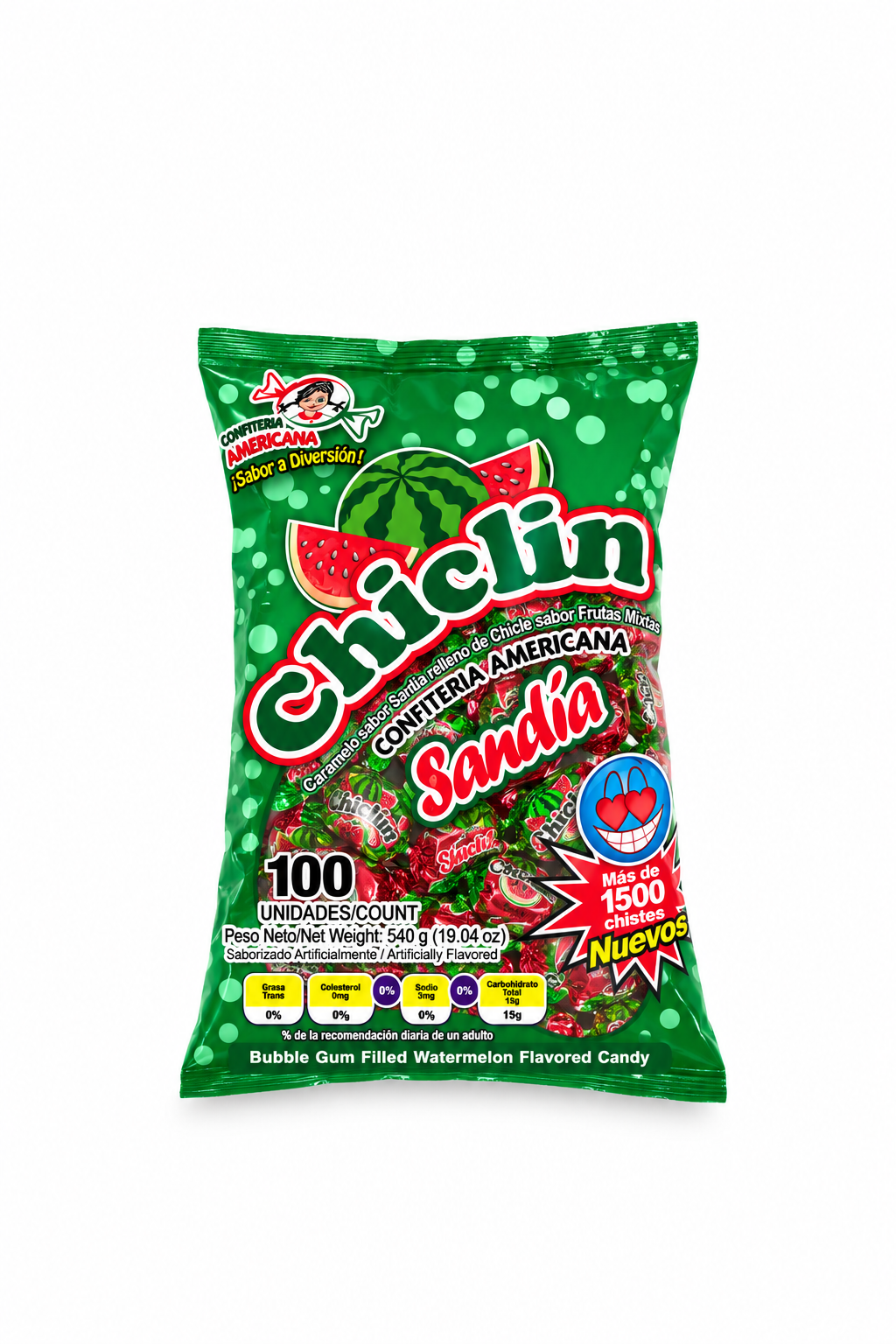 CARAMELOS CHICLIN SANDIA 540 G