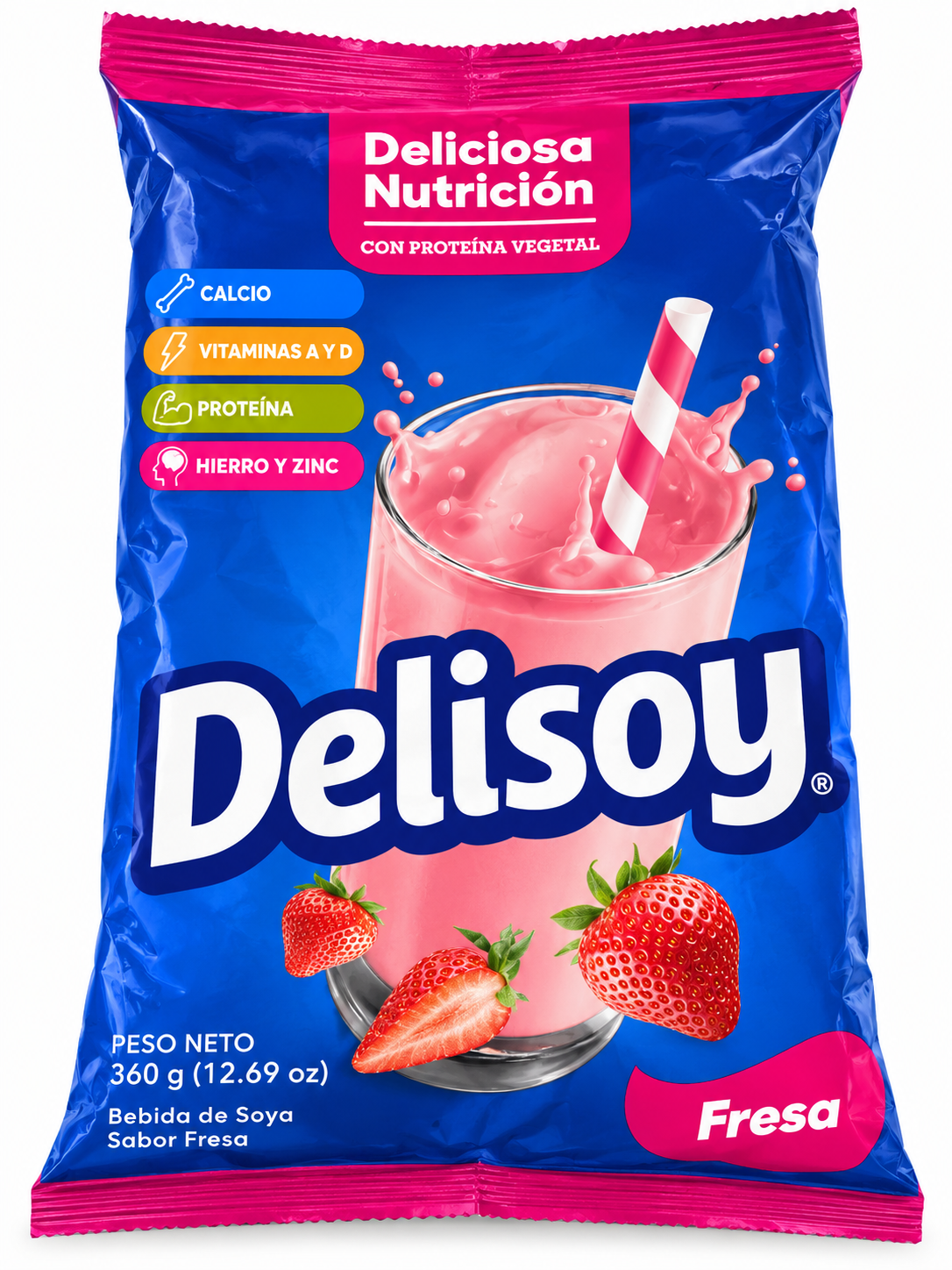 LECHE DELISOYA FRESA 360 G