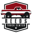 Reeds Truck Center logo with red-and-white pickup inside a black shield emblem