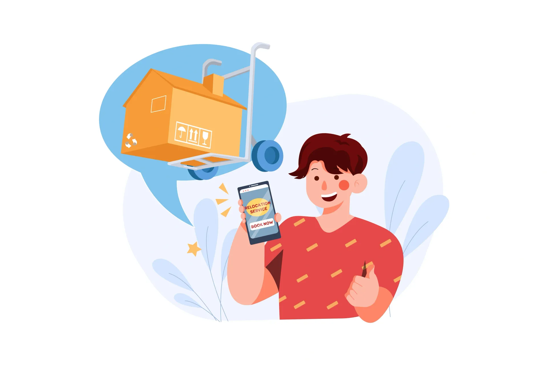 Un uomo tiene in mano un cellulare.