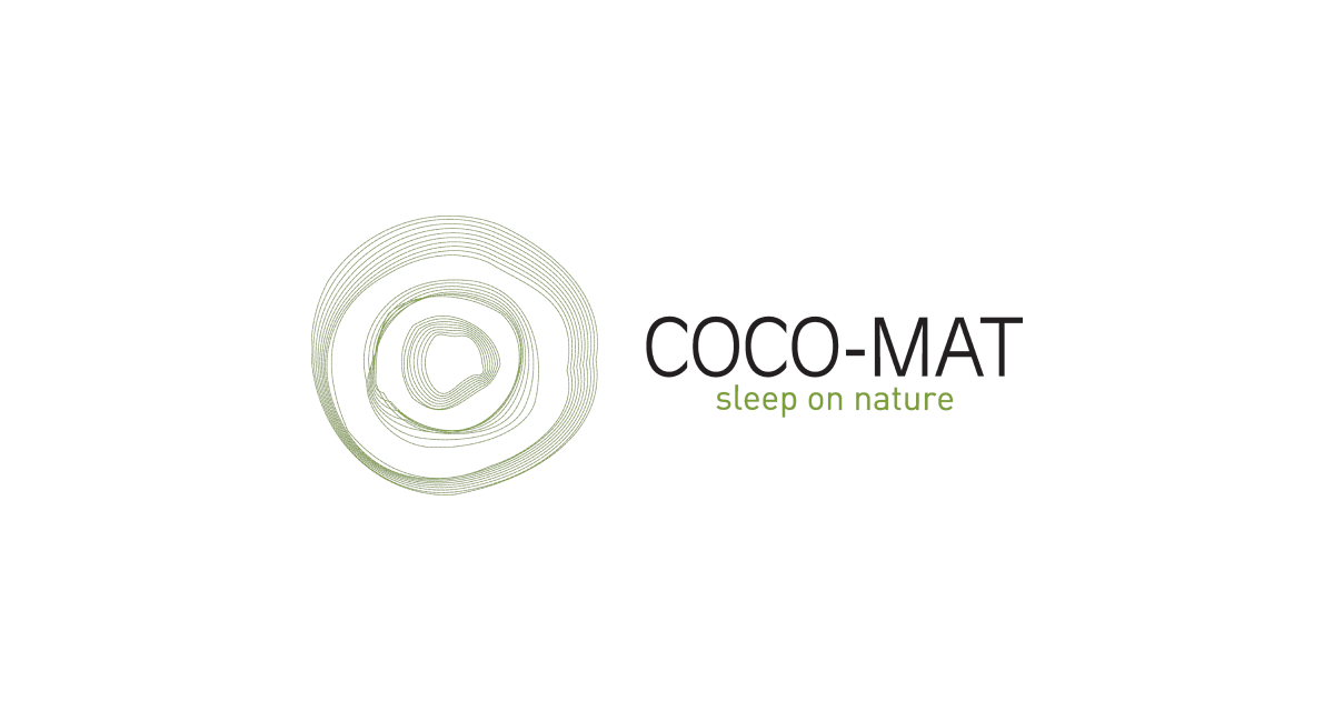 A logo for a company called coco-mat sleep or nature.