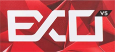 The word exit is on a red background