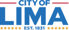 City of Lima logo in blue and red with a small orange star and “EST. 1831” text