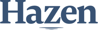 Brown and Caldwell logo in dark blue and white with a purple border