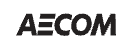 AECOM logo in black on a white background