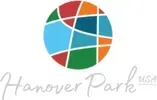 Hanover Park USA logo with a multicolor globe icon and gray script text
