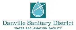 Danville Sanitary District Water Reclamation Facility logo with teal water droplet icon and text