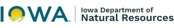 Iowa Department of Natural Resources logo with green and blue “IOWA” text and leaf icon