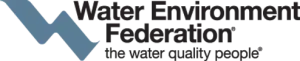 Water Environment Federation logo with blue wave icon and gray text 