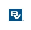Blue square logo with white stylized “RV” letters and a small registered trademark symbol.