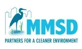 MMSD logo with a blue heron and skyline, with the tagline “Partners for a Cleaner Environment”