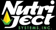 Nutri-Ject Systems, Inc. logo in white, green, yellow, and black on a black background
