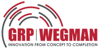 GRP WEGMAN logo in red and gray with the tagline “Innovation from concept to completion”