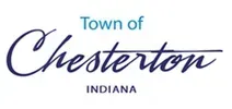 Town of Chesterton, Indiana logo in blue script on a white background