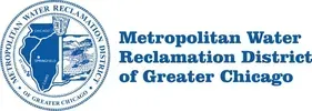Metropolitan Water Reclamation District of Greater Chicago blue seal logo with text