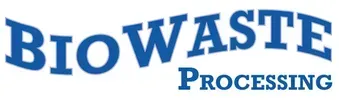 Blue “Biowaste Processing” logo text on a white background