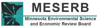 MESERB logo with teal symbol and text: Minnesota Environmental Science and Economic Review Board