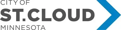 City of St. Cloud, Minnesota logo in gray and blue with a right-pointing arrow shape