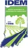 IDEM brochure cover with a green tree, road, and blue sky over a white background