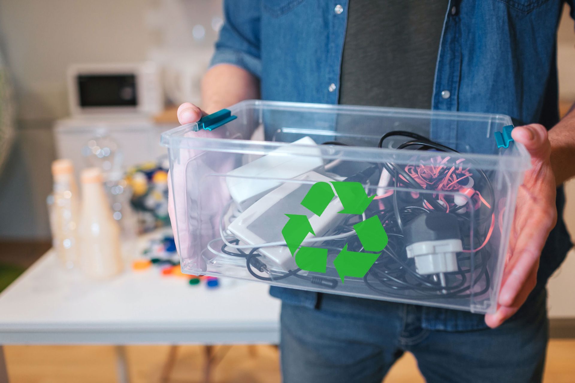 Electronics in Recycling Container — Fresno, CA — Celan TV Recyclers & Junk Removal