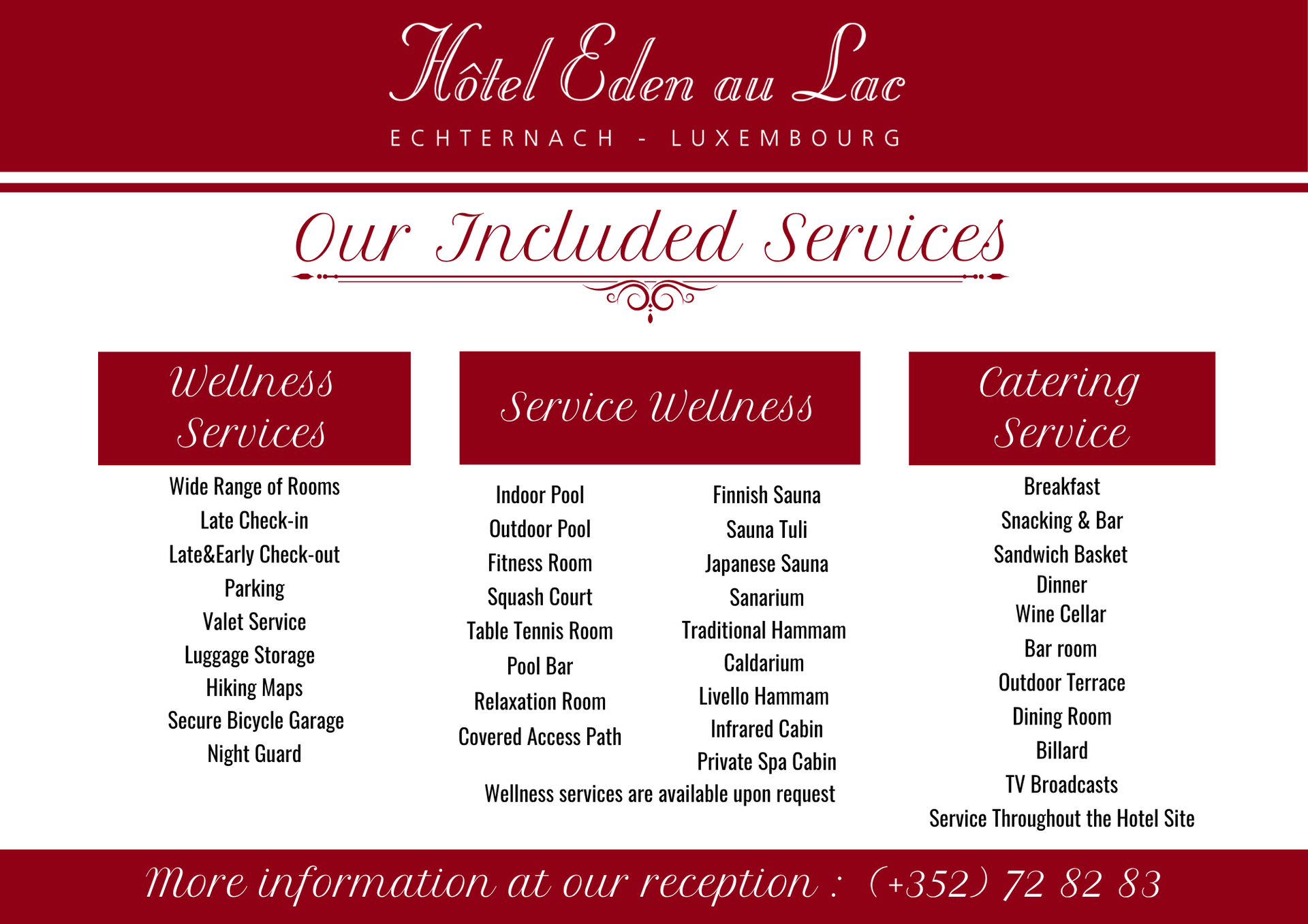 Our Included services