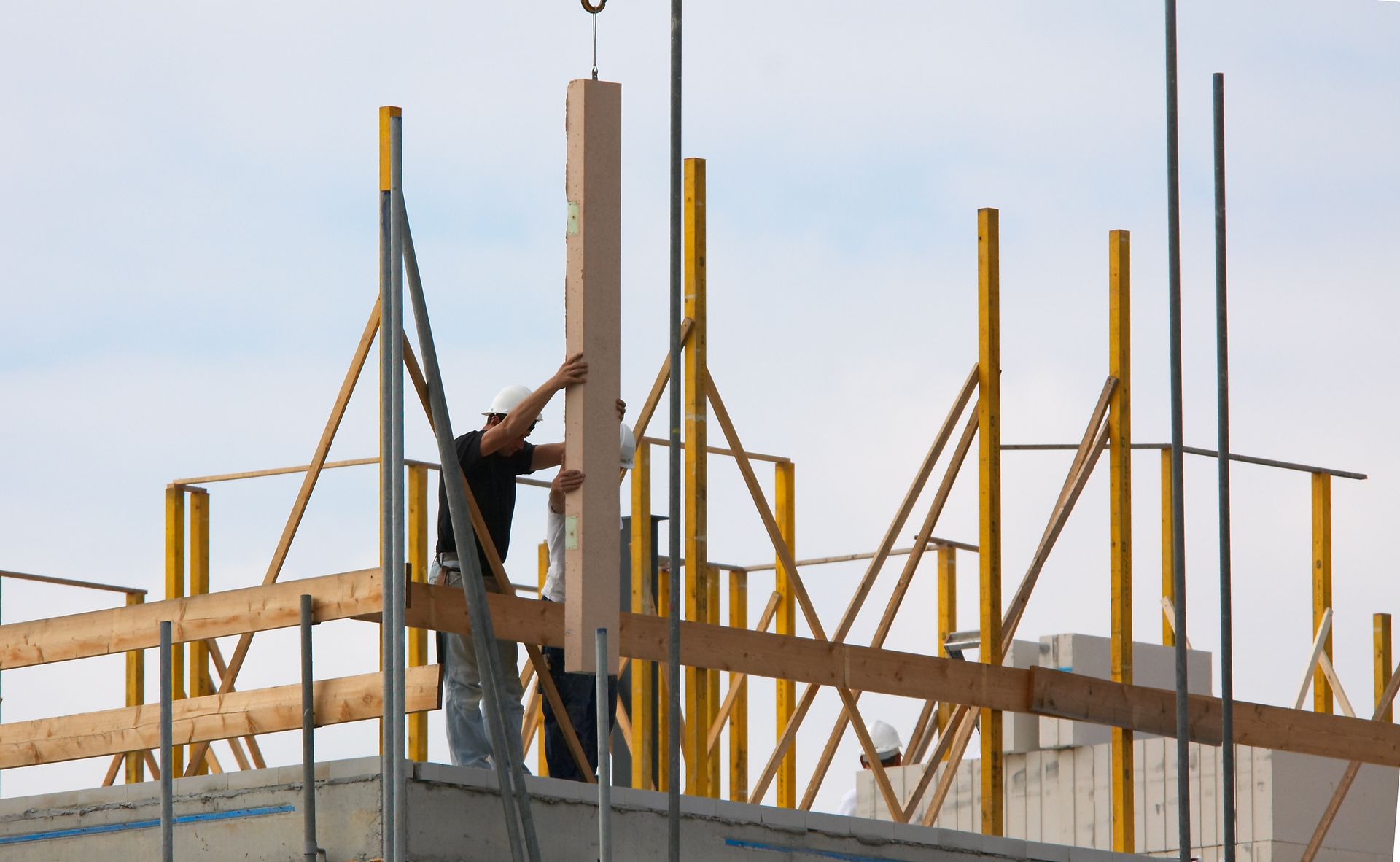 A person working on a Commercial construction site